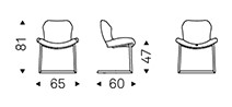 silla-rachel-cantilever-cattelan-italia-dimensiones