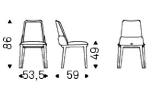 silla belinda cattelan italia medidas