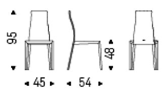 silla cattelan italia kay dimensiones