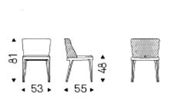 silla cattelan italia magda couture medidas