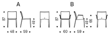 silla-italia-cattelan-italia-dimensiones