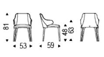 silla cattelan italia wanda medidas