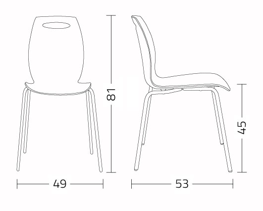 Dimensiones de la Silla Colico Bip