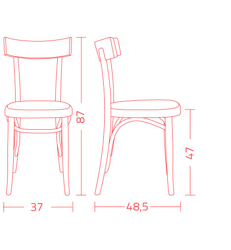Dimensiones de la Silla Colico Brera