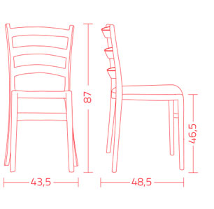 Medidas de la silla Colico Italia 150