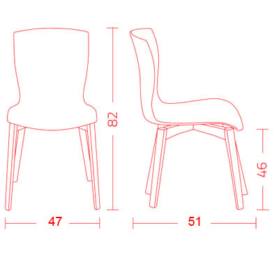 Dimensiones de la silla Colico Rap.W