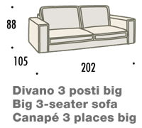 Sofá Hofan felis 3 asientos big