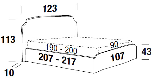cama felis demy individual dimensiones