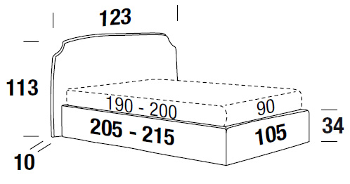 cama felis demy individual dimensiones
