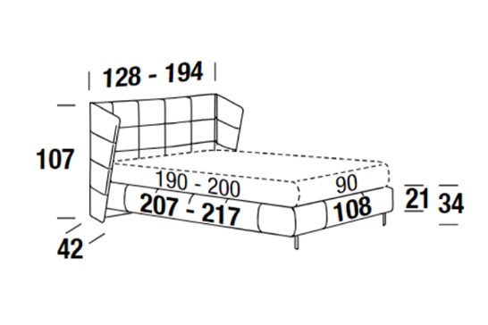 dimensiones cama gaber