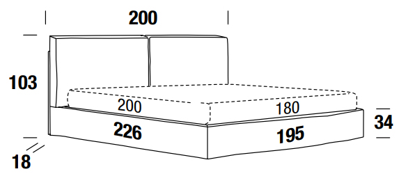 Dimensiones de la cama doble George Felis