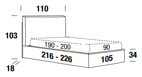 medidas de la cama individual George Felis