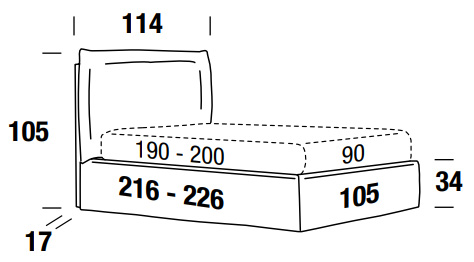 Medidas de la cama individual Henry Felis