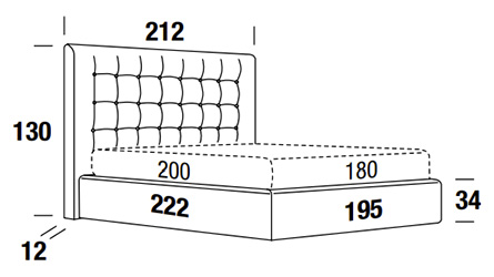 Dimensiones de la cama doble Karl