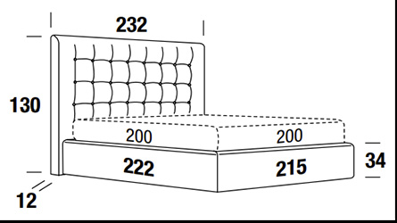 Dimensiones de la cama doble Karl