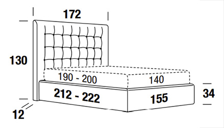 Camas Karl Felis una plaza y media tamaños