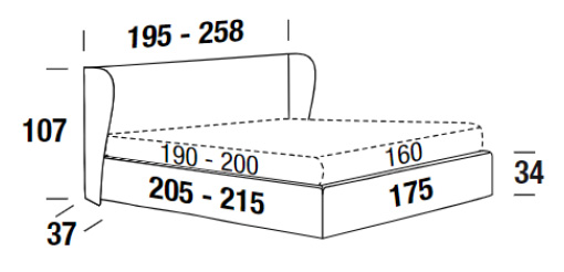 Dimensiones de la Cama Paris