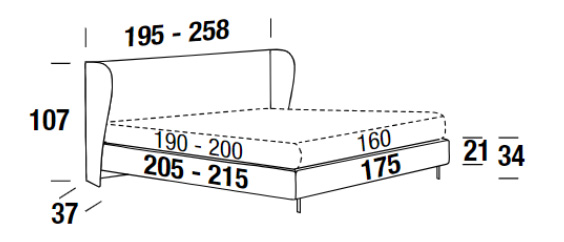 Dimensiones de la Cama Paris