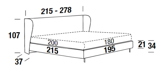 Dimensiones de la Cama Paris