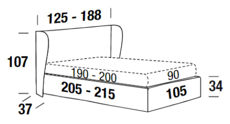 Dimensiones de la cama Paris