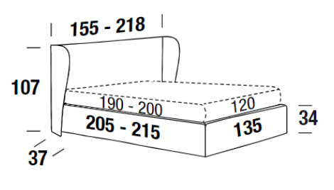 Dimensiones de la Cama Paris