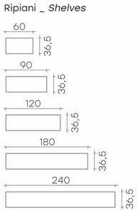 estantería fiam modelo inori dimensiones