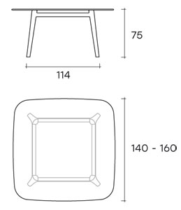 mesa fiam modelo magma dimensiones