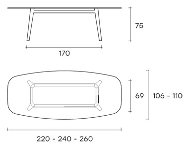 mesa fiam modelo magma dimensiones