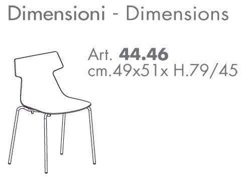 Silla Giulia Ingenia Casa Bontempi medidas