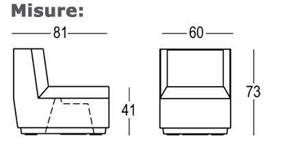 Sillón Big Cut Module Plust medidas