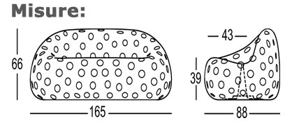 Dimensiones del Sofá Airball Plust Iluminado