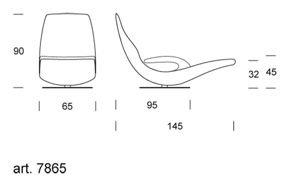 chaise longue ricciolo tonin casa dimensiones y medidas