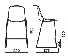 Taburete Pure Loop Binuance Stool Infiniti Design medidas