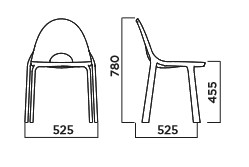 Silla Drop Infiniti Design medidas