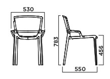 Sedia Fiorellina perforated seat and back Infiniti Design misure