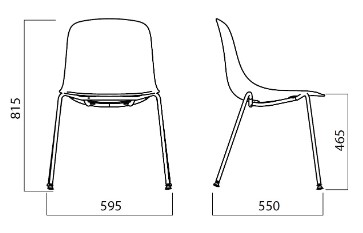 silla Pure Loop Binuance Infiniti Design medidas