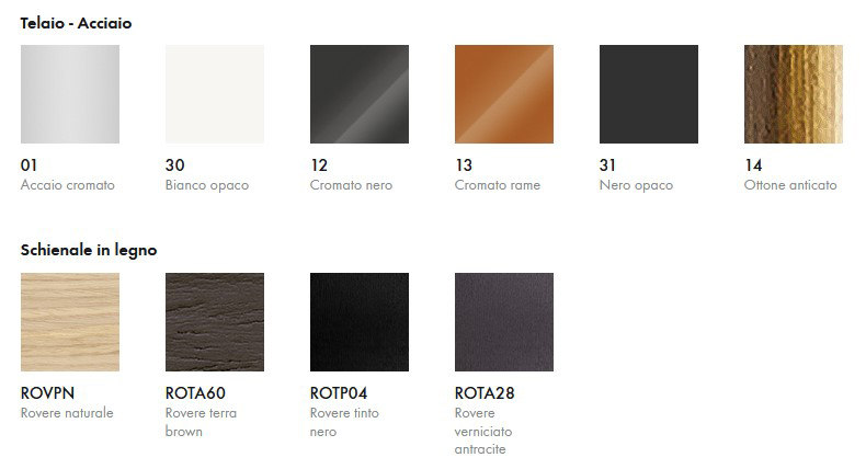 Sedia Tondina 4 legs with arms Infiniti Design finiture