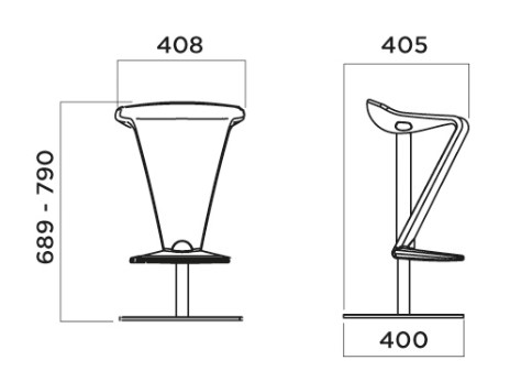 Taburete Zed Stool Infiniti Design medidas