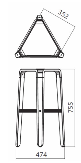 Taburete Picapau Bar Stool Infiniti Design medidas