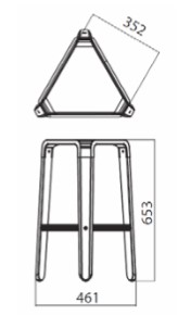 Taburete Picapau Kitchen Stool Infiniti Design dimensiones