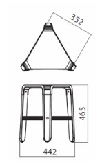 sgabello picapau low stool misure