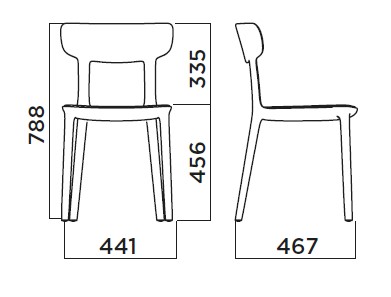 Silla Canova Wood Infiniti Design medidas
