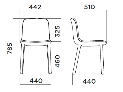 Silla Freya Pop Infiniti Design medidas