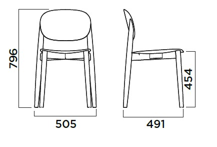 Silla Harmo Infiniti Design tapizada medidas