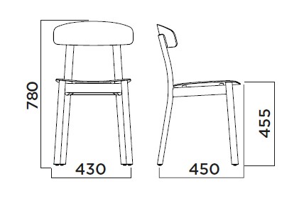 Silla Feluca Organic Infiniti Design medidas