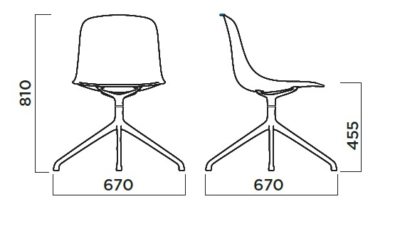Silla Pure Loop Mono Infiniti Design de trineo tapizada medidas