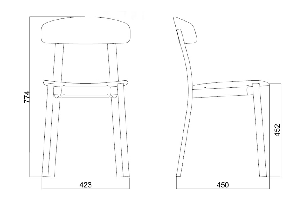 Silla Feluca Infiniti Design medidas