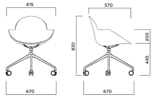 silla-swivel-with-castors-infiniti-design-größe