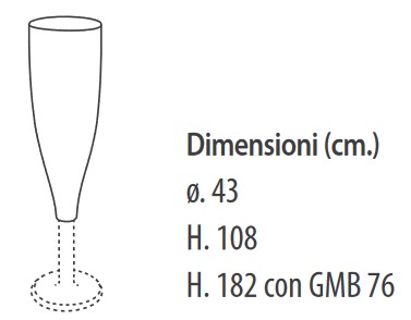 Lampada-Flute-Modum-dimensioni