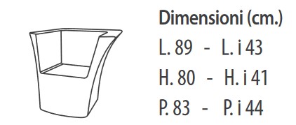 Poltrona-Cairo-illuminabile-Modum-dimensioni